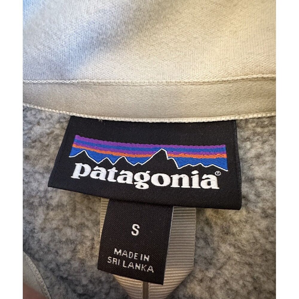 PATAGONIA Better Sweater 1/4 Zip Jacket Women's Sz Small Birch White Cream - Picture 6 of 7